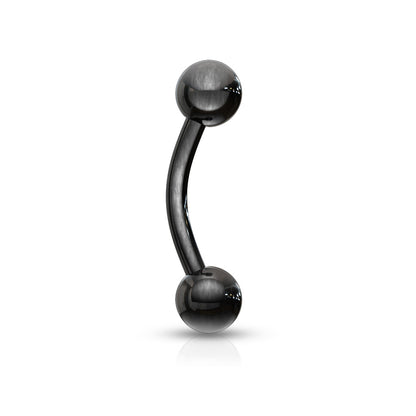 Surgical Steel Externally Threaded Curved Barbells - Coloured