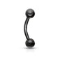 Surgical Steel Externally Threaded Curved Barbells - Coloured