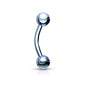 Surgical Steel Externally Threaded Curved Barbells - Coloured