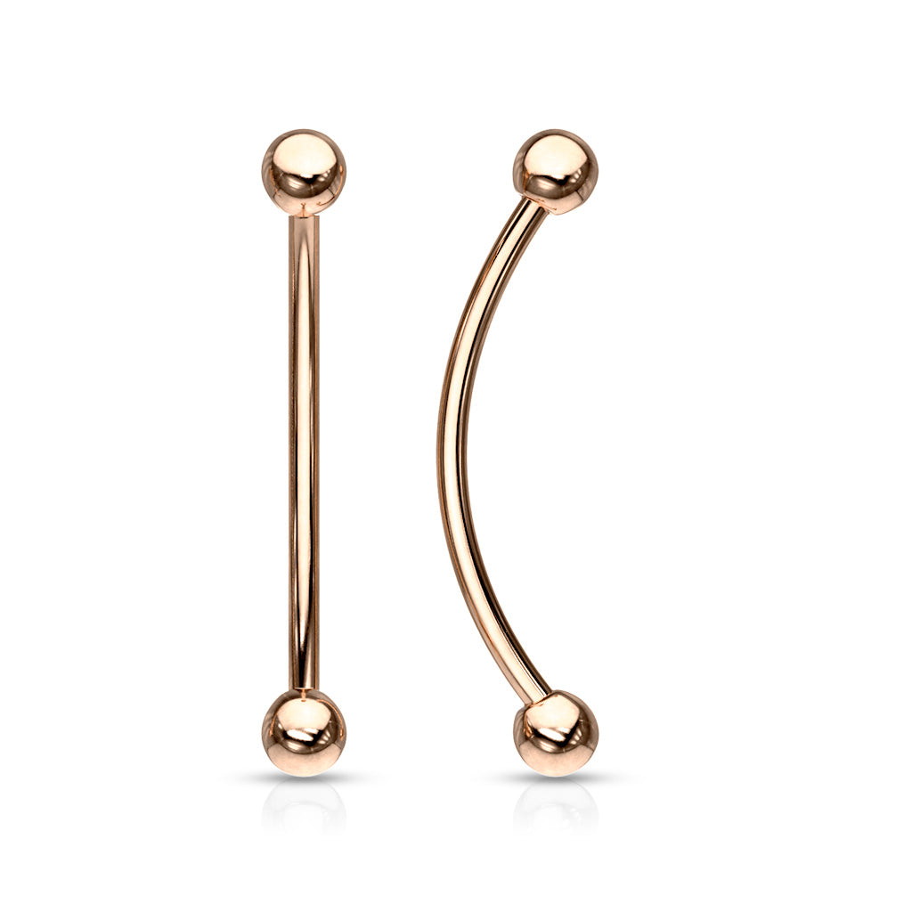Surgical Steel Externally Threaded Curved Barbells
