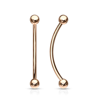 Surgical Steel Externally Threaded Curved Barbells