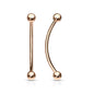 Surgical Steel Externally Threaded Curved Barbells