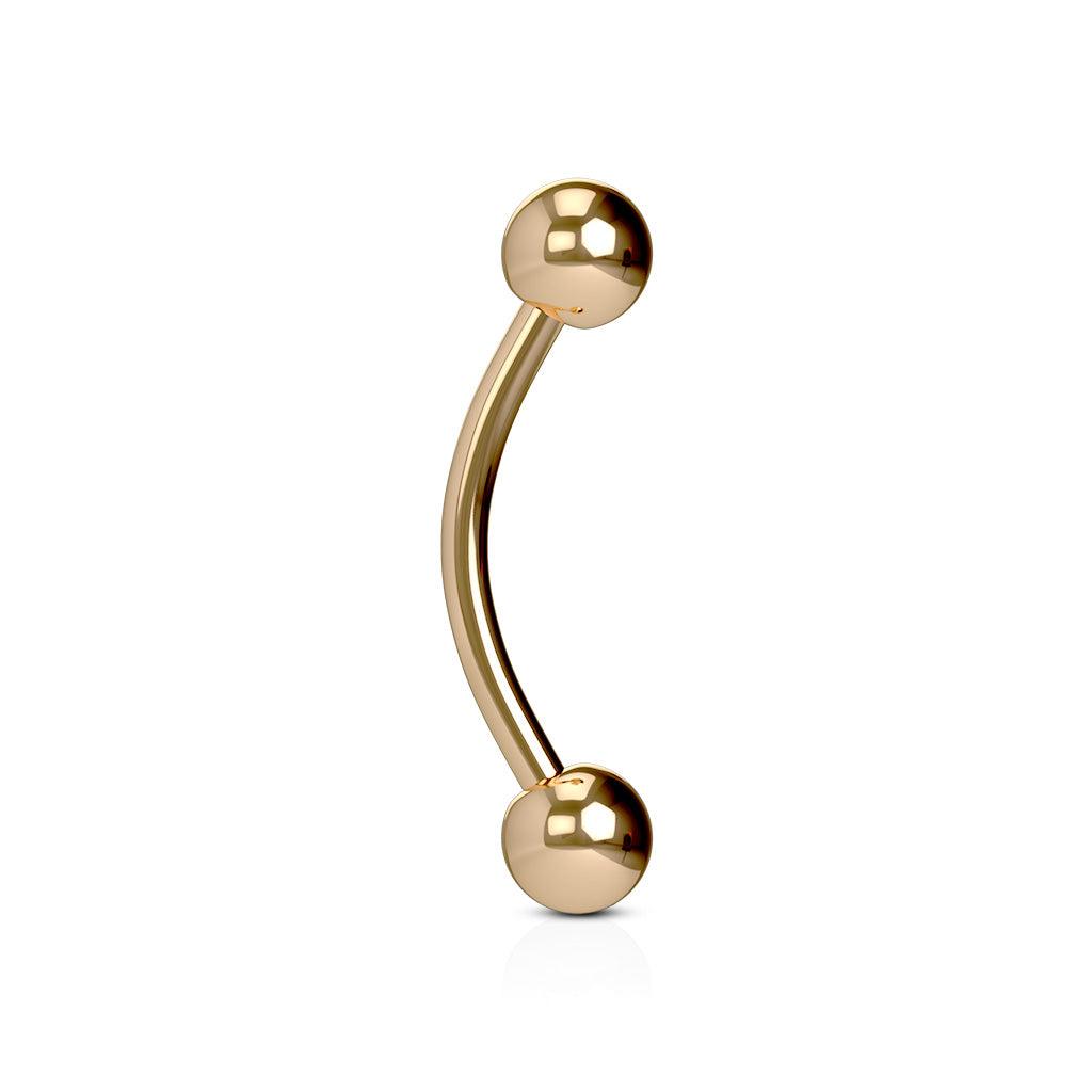 Surgical Steel Externally Threaded Curved Barbells - Coloured