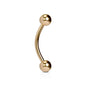 Surgical Steel Externally Threaded Curved Barbells - Coloured