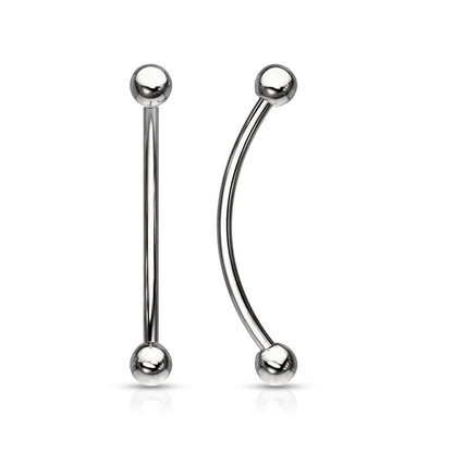Surgical Steel Externally Threaded Curved Barbells