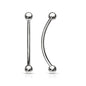 Surgical Steel Externally Threaded Curved Barbells