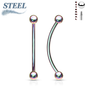 Surgical Steel Externally Threaded Curved Barbells (PVD Plated)