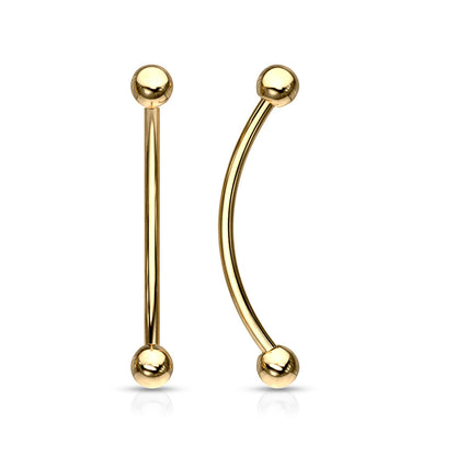Surgical Steel Externally Threaded Curved Barbells