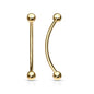 Surgical Steel Externally Threaded Curved Barbells