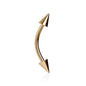Surgical Steel Externally Threaded Curved Barbells with Spike Ends
