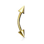 Surgical Steel Externally Threaded Curved Barbells with Spike Ends
