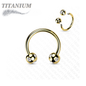 Surgical Steel Externally Threaded Horseshoe w/ 5-Gem Paved Crystal Balls