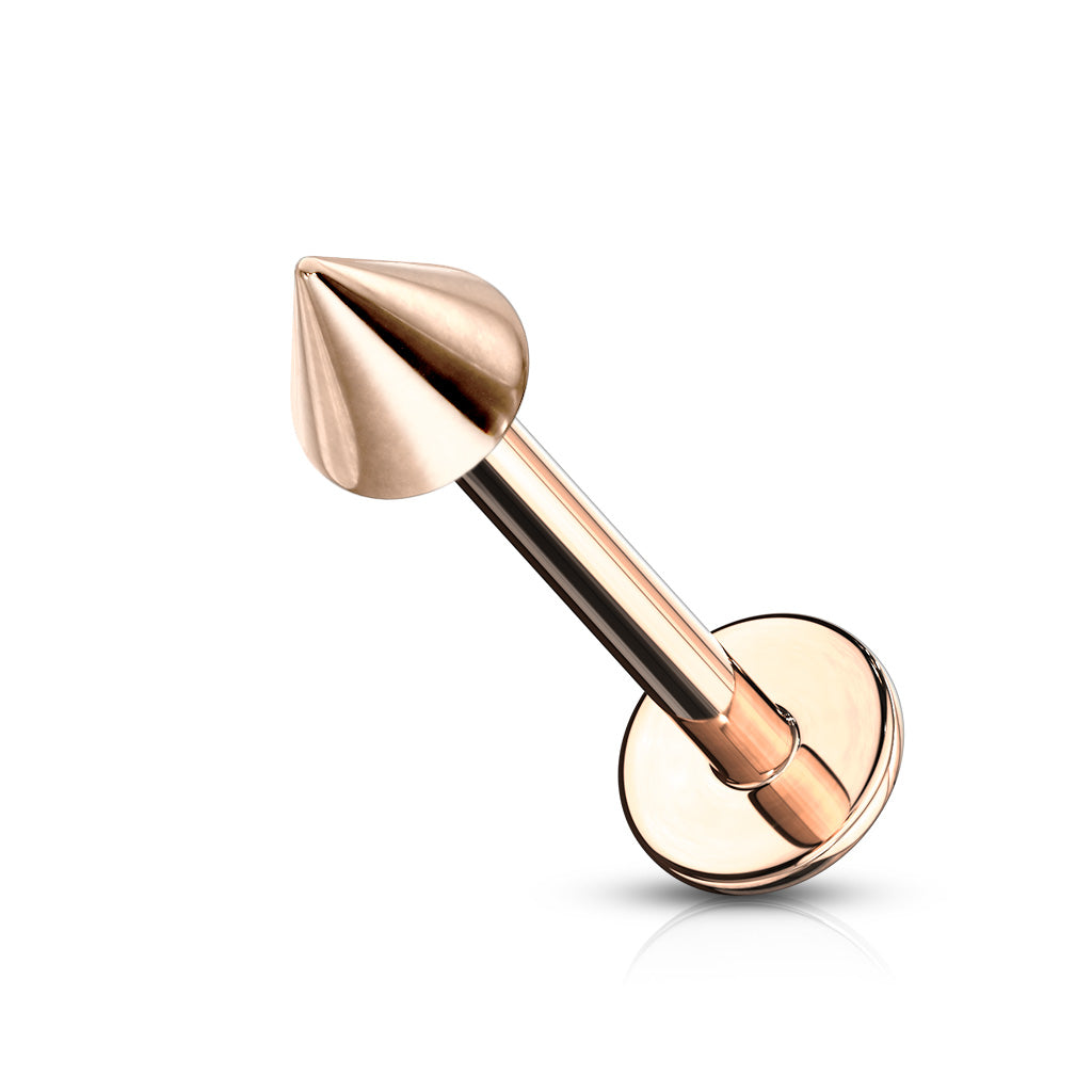 Surgical Steel Externally Threaded Labret w/ Spike