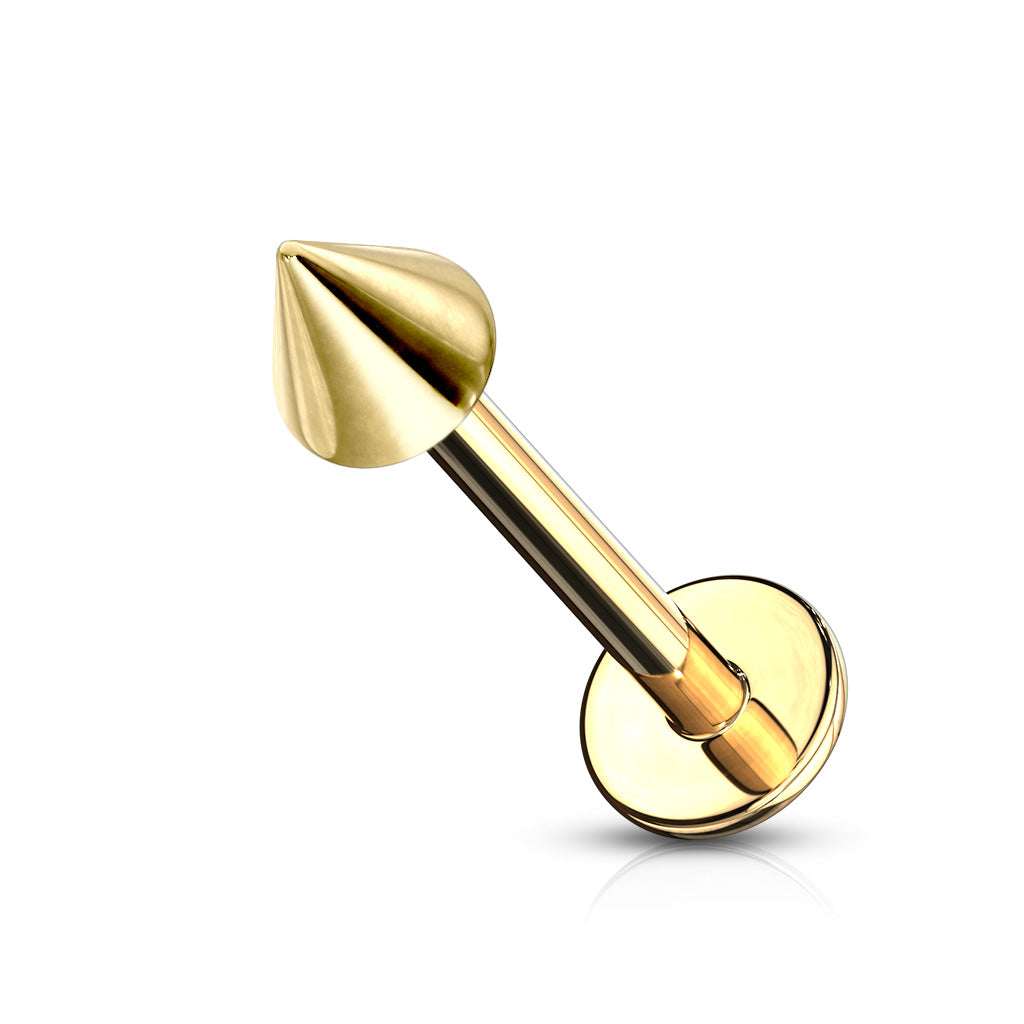 Surgical Steel Externally Threaded Labret w/ Spike