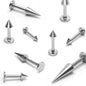 Surgical Steel Externally Threaded Labret w/ Spike
