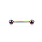 Surgical Steel Externally Threaded Straight Barbell - Coloured