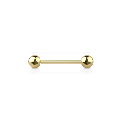 Surgical Steel Externally Threaded Straight Barbell - Coloured