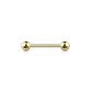 Surgical Steel Externally Threaded Straight Barbell - Coloured
