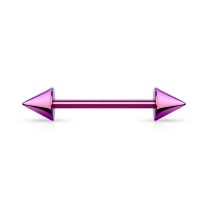 Surgical Steel Externally Threaded Barbells with Spike Ends