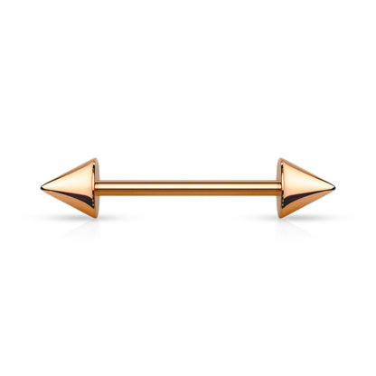 Surgical Steel Externally Threaded Barbells with Spike Ends