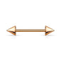 Surgical Steel Externally Threaded Barbells with Spike Ends
