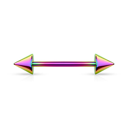 Surgical Steel Externally Threaded Barbells with Spike Ends