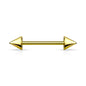 Surgical Steel Externally Threaded Barbells with Spike Ends