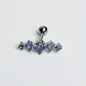 Surgical Steel Externally Threaded 5 Curve Cartilage Barbell Stud