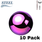 Surgical Steel Externally Threaded Solid Ball (Top Only) - 10 Pack
