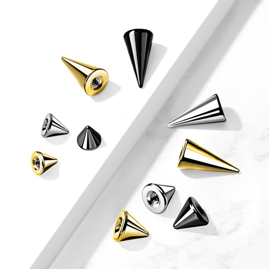 Surgical Steel External Thread Spike Ends 10PK