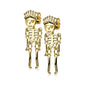 Surgical Steel Skeleton Dangle Earrings