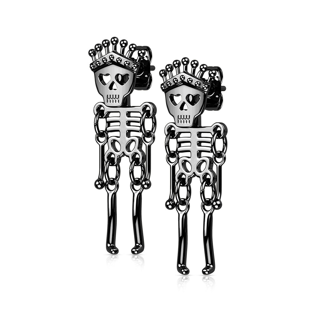 Surgical Steel Skeleton Dangle Earrings