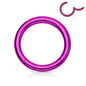 Surgical Steel Hinged Rings 14G-4G -Coloured
