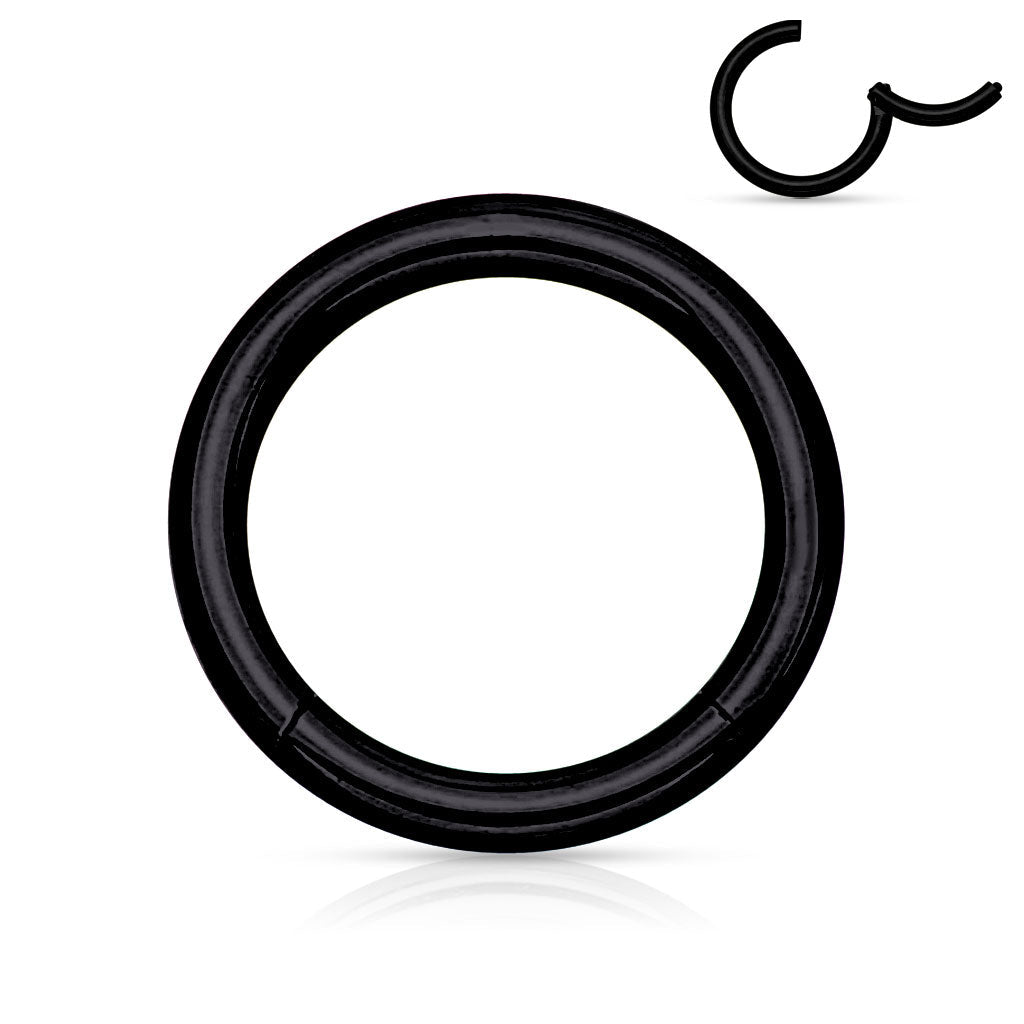 Surgical Steel Hinged Rings 14G-4G -Coloured