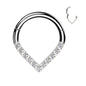 Surgical Steel Chevron with Front Facing Gems