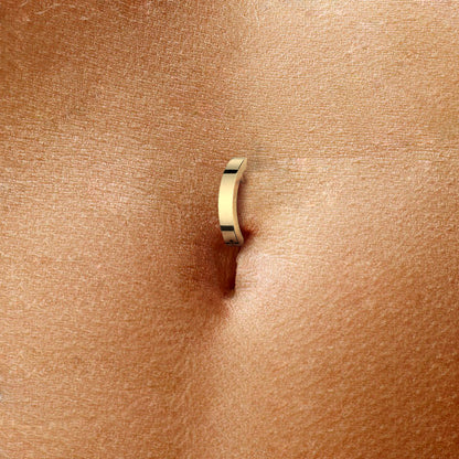 Surgical Steel Hinged Belly Wide Band Ring