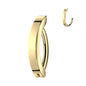 Surgical Steel Hinged Belly Wide Band Ring