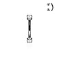 Surgical Steel Internally Threaded Curved Barbells w/ Prong Gem Ends