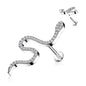 Surgical Steel/Brass CZ Paved Snake Internal Thread Labret (CLEARANCE)