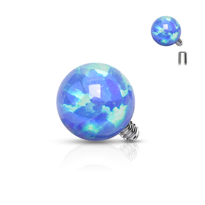 Surgical Steel Internally Threaded Opal Ball (Top Only)