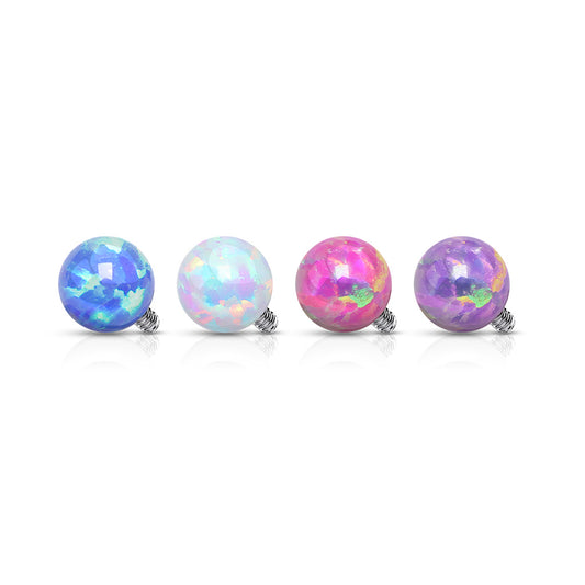 Internal Thread Opal Ball Surgical Steel Top