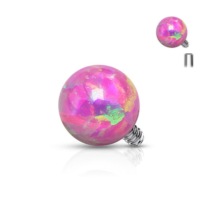 Surgical Steel Internally Threaded Opal Ball (Top Only)