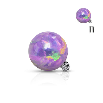 Surgical Steel Internally Threaded Opal Ball (Top Only)