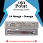 On Point Self Releasing Pre-Sterilized Cannula Piercing Needle 18G-14G - Single Needle (Also sold by box of 50)