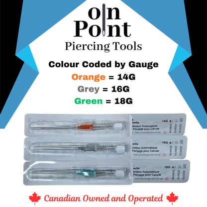 DP-Self Releasing Pre-Sterilized Cannula Piercing Needle 18G-14G - Box of 50