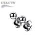 Titanium Earrings Ball Stud (Titanium Backs)