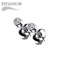 Titanium Bezel Set CZ Earrings (Steel Backs)