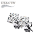 Titanium CZ Prong Set Earrings (Steel Backs) - CLEARANCE