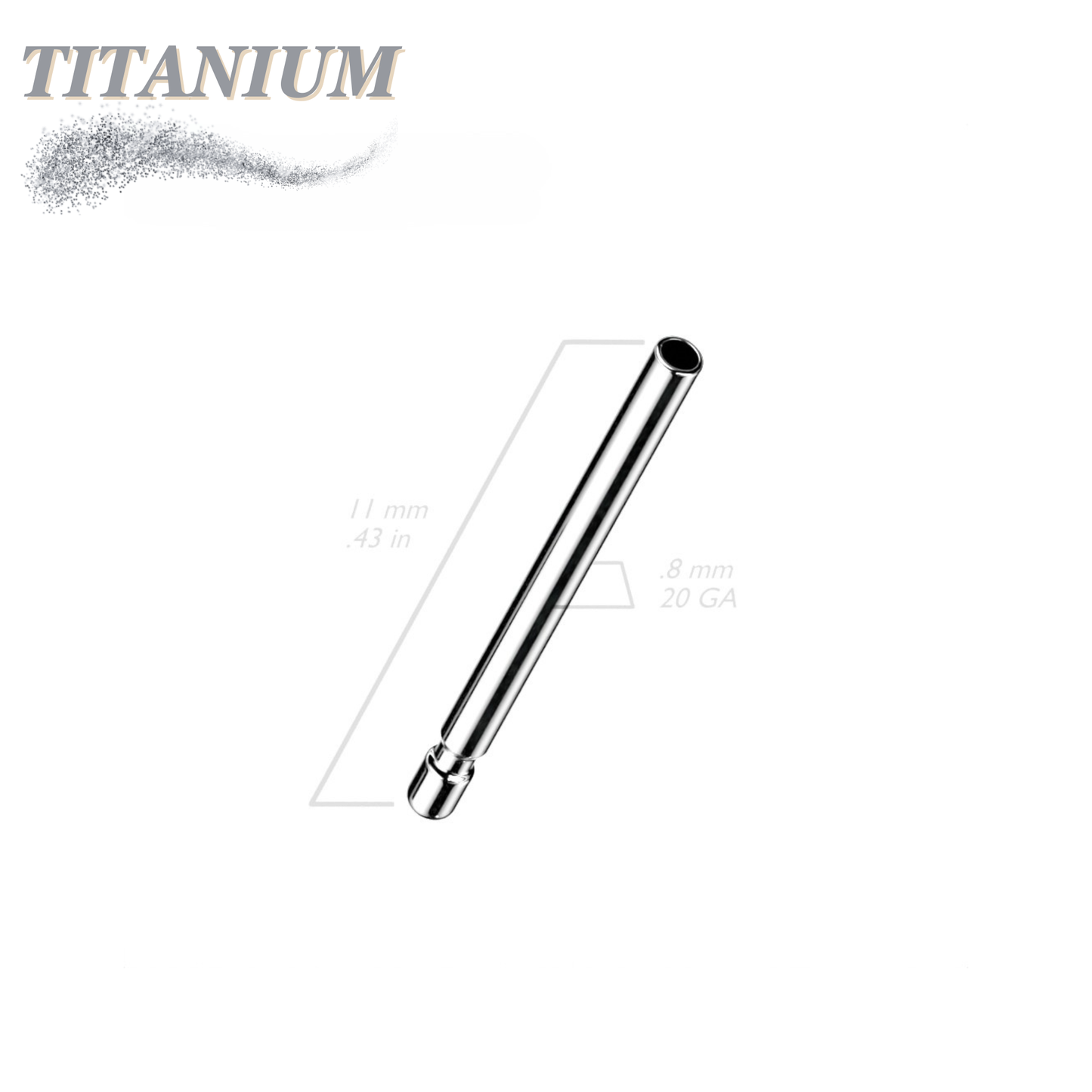 Titanium Threadless Earring Stud (Post Only)