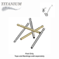 Titanium Threadless Earring Stud (Post Only)